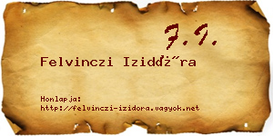Felvinczi Izidóra névjegykártya